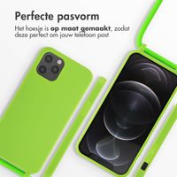 imoshion Siliconen hoesje met koord Apple iPhone 12 (Pro) - Fluor Groen