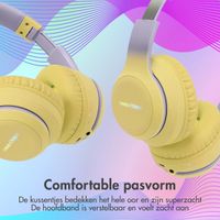 imoshion Draadloze Kinderkoptelefoon LED Light - Decibelbegrenzer - Met AUX kabel - Lavender Lilac / Yellow
