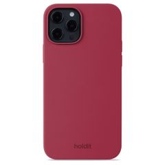 Holdit Silicone Case iPhone 12 (Pro) - Red Velvet