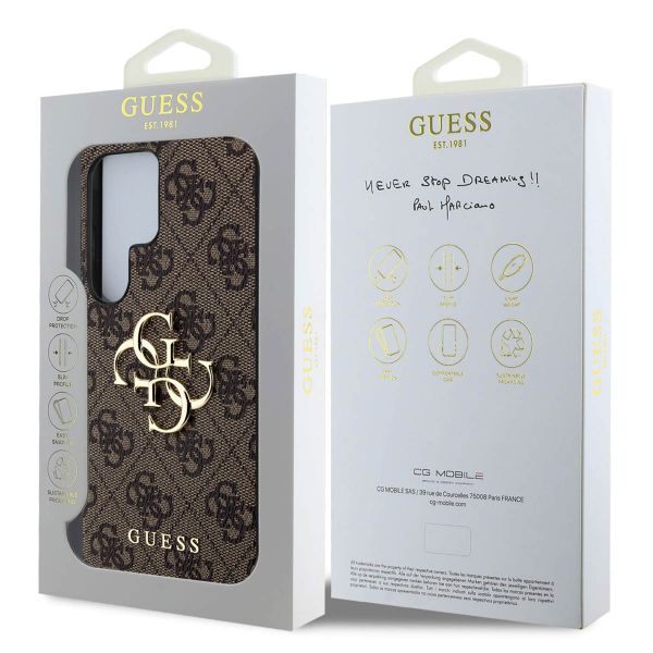 Guess 4G Metal Logo Backcover Samsung Galaxy S25 Ultra - Bruin