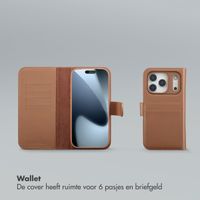 Selencia Olyn Uitneembare Bookcase met MagSafe Apple iPhone 17 Pro - Bruin