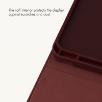 Selencia Croco Bookcase Apple iPad Air 11 inch (2026) M4 / (2025) M3 / (2024) M2 / Air 5 (2022) / Air 4 (2020) - Burgundy
