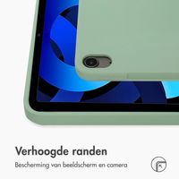Accezz Liquid Silicone Backcover met penhouder Apple iPad Air 11 inch (2025) M3 / (2024) M2 / Air 5 (2022) / Air 4 (2020) - Lichtgroen