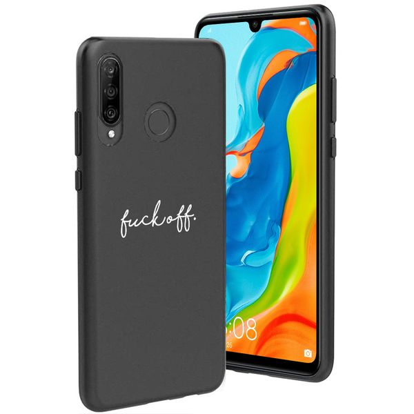 imoshion Design hoesje Huawei P30 Lite - Fuck Off - Zwart