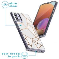 imoshion Design hoesje Samsung Galaxy A32 (4G) - Grafisch Koper / Wit