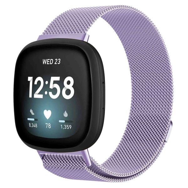 imoshion Milanees magnetisch bandje Fitbit Versa 3 - Maat S - Paars