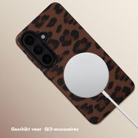 Selencia Sabi Backcover Panterprint met MagSafe Samsung Galaxy S26 - Mocha Brown
