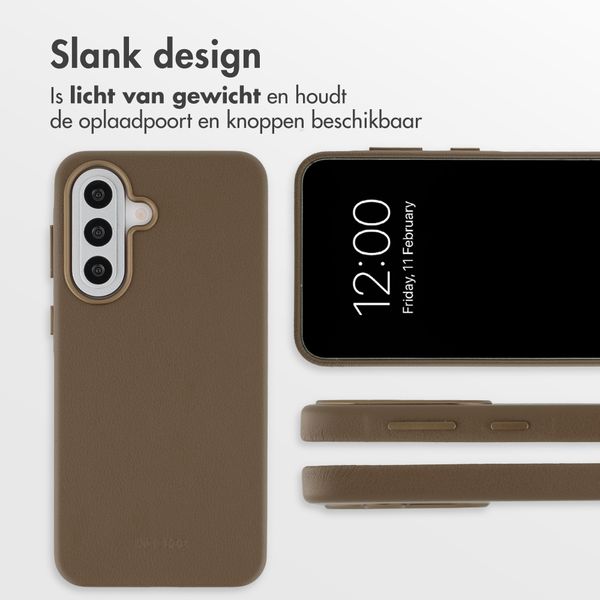 Accezz MagSafe Leather Backcover Samsung Galaxy A57 (5G) - Coffee Brown