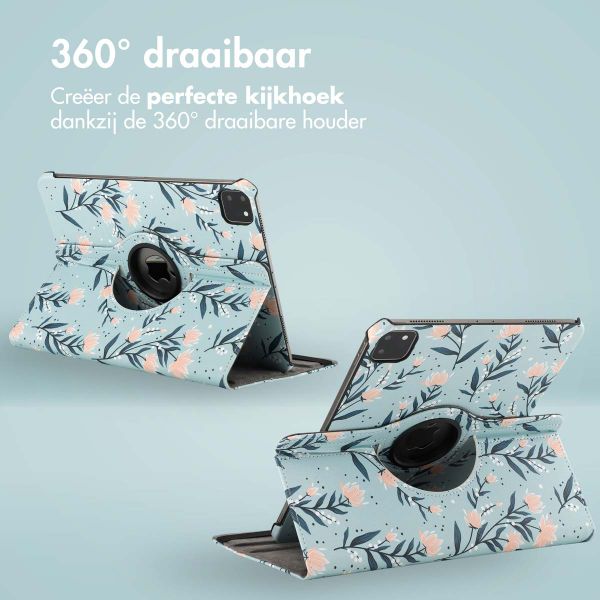 imoshion 360° Draaibare Design Bookcase iPad Pro 11 (2024) M4 - Flowers