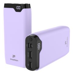 imoshion Powerbank 20.000 mAh - 22,5W Snellader - USB-C / USB-A - Lila
