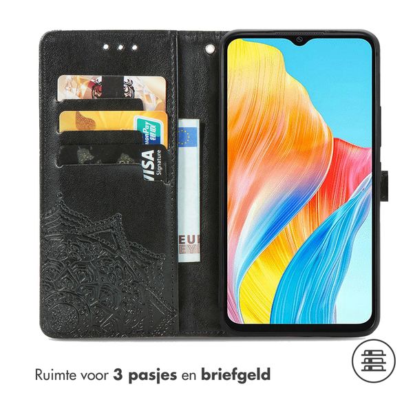 imoshion Mandala Bookcase Oppo A18 / Oppo A38 - Zwart