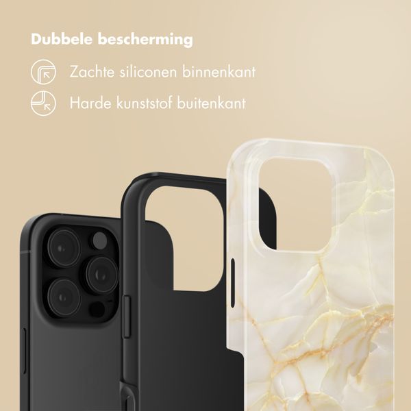 Selencia Vivid Backcover Apple iPhone 16 Pro - Golden Beige Marble