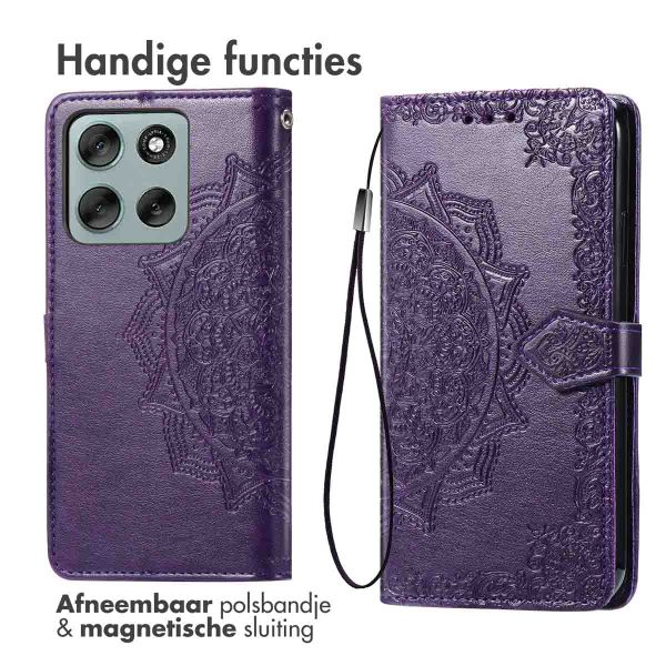 imoshion Mandala Bookcase Motorola Moto G56 - Paars