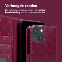 imoshion Design Bookcase Apple iPhone 14 - Crush Check Coral Dust