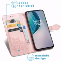 imoshion Mandala Bookcase OnePlus Nord N10 5G - Rosé Goud