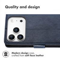 imoshion Luxury Wallet Case Apple iPhone 18 Pro / 17 Pro - Dark Blue
