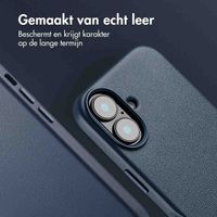 Accezz MagSafe Leather Backcover Apple iPhone 16 - Nightfall Blue