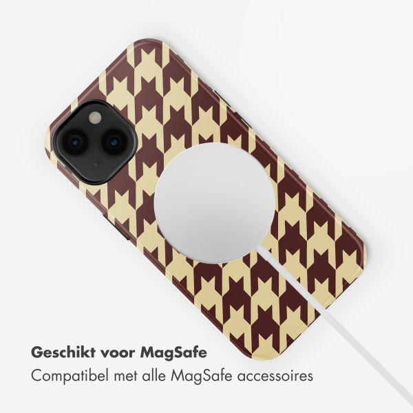 Selencia Vivid Backcover met MagSafe Apple iPhone 14 - Pied-de-Poule