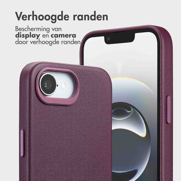 Accezz Leather Bookcase 2-in-1 met MagSafe Apple iPhone 16e - Heath Purple