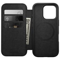 Nomad Modern Leather Folio Bookcase iPhone 16 Pro - Black