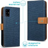 imoshion Luxe Canvas Bookcase Samsung Galaxy A51 - Donkerblauw