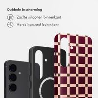 Selencia Vivid Backcover met MagSafe Samsung Galaxy S24 - Check This Burgundy