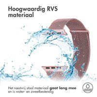 imoshion Milanees magnetisch bandje Apple Watch Series 1 - 11 / SE / Ultra (44/45/46/49 mm) - Maat M - Roze