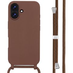 imoshion Silicone Case with Strap Apple iPhone 16 - Brown