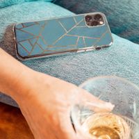 imoshion Design hoesje Samsung Galaxy A21s - Grafisch Koper / Blauw