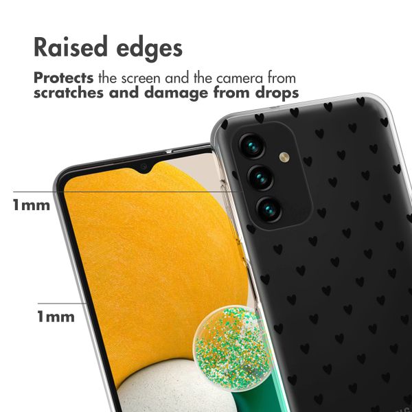 imoshion Design hoesje Samsung Galaxy A13 (5G) / A04s - Hartjes - Zwart