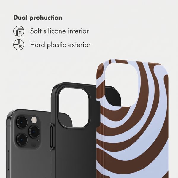 Selencia Vivid Back Cover Apple iPhone 12 (Pro) - Dream Swirl Chocolate