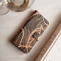 imoshion Design Softcase Bookcase Samsung Galaxy A71 - Golden Leaves