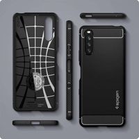 Spigen Rugged Armor Backcover Sony Xperia 10 III - Zwart