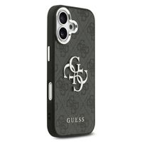 Guess 4G Metal Logo Backcover Apple iPhone 17 - Silver Edge - Black
