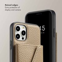 Selencia Sera Phone Case with Cord and Envelope Card Holder Apple iPhone 12 (Pro) - Taupe