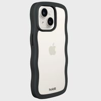 Holdit Wavy Case Apple iPhone 13/14/15/16e - Black / Transparent