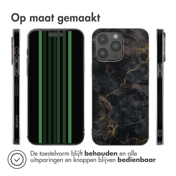 imoshion Design hoesje Apple iPhone 15 Pro Max - Black Marble Transparent