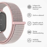imoshion Nylon bandje Fitbit Versa 4/ 3 / Sense (2) - Roze