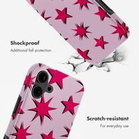 Selencia Vivid Back Cover with MagSafe Apple iPhone 16 - Stars Rubine Red Light Pink