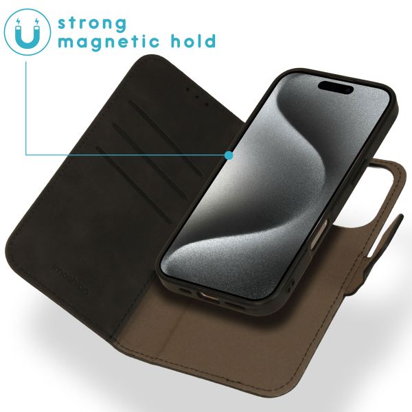 imoshion Uitneembare 2-in-1 Luxe Bookcase Apple iPhone 16 Pro - Zwart
