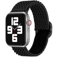 imoshion Elastisch nylonbandje Apple Watch Series 1 t/m 9 / SE (38/40/41 mm) | Series 10 / 11 (42 mm) - Zwart