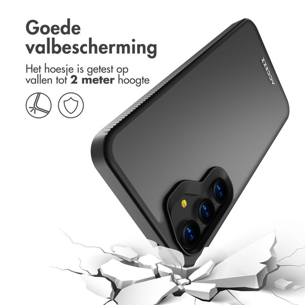 Accezz Rugged Frosted Backcover Samsung Galaxy A55 - Zwart