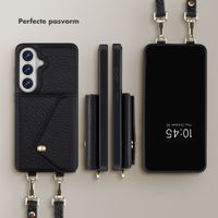 Selencia Sera Telefoonhoes met Koord en Envelop Pashouder Samsung Galaxy S26 - Zwart