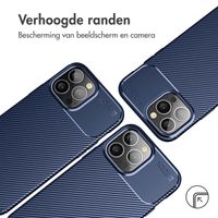 imoshion Carbon Softcase Backcover Apple iPhone 13 Pro Max - Blauw