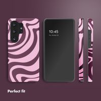 Selencia Vivid Back Cover with MagSafe Samsung Galaxy S26 Ultra - Wavy Swirl Pink Plum