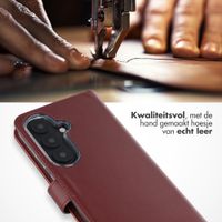 Selencia Echt Leren Bookcase Samsung Galaxy S26 - Burgundy