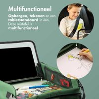 imoshion Kidspakket | Kidsproof backcover voor de Apple iPad 11 (2025) 11 inch A16 / iPad 10 (2022) 10.9 inch + Kinderkoptelefoon met draad + Reistafel - Groen