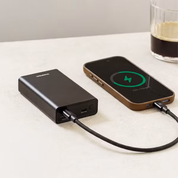 imoshion Braided USB-C naar USB-C kabel 100W - 0,5 meter - Zwart