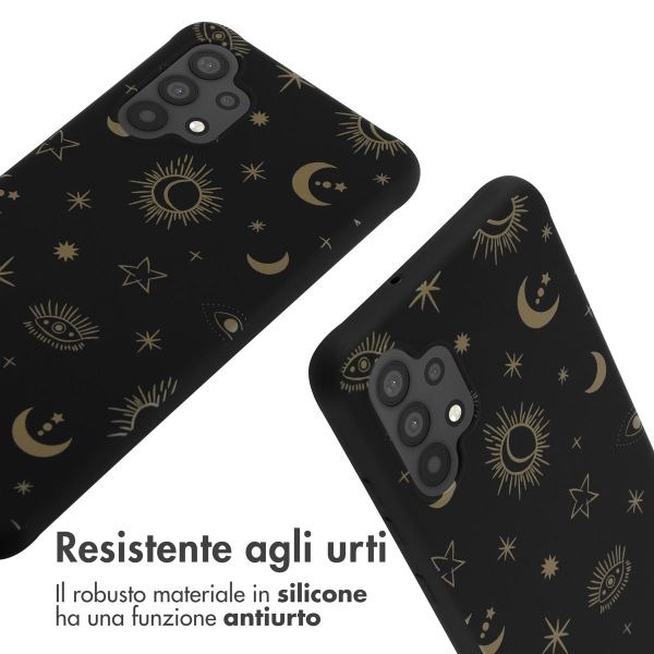 imoshion Siliconen design hoesje met koord Samsung Galaxy A32 (4G) - Sky Black