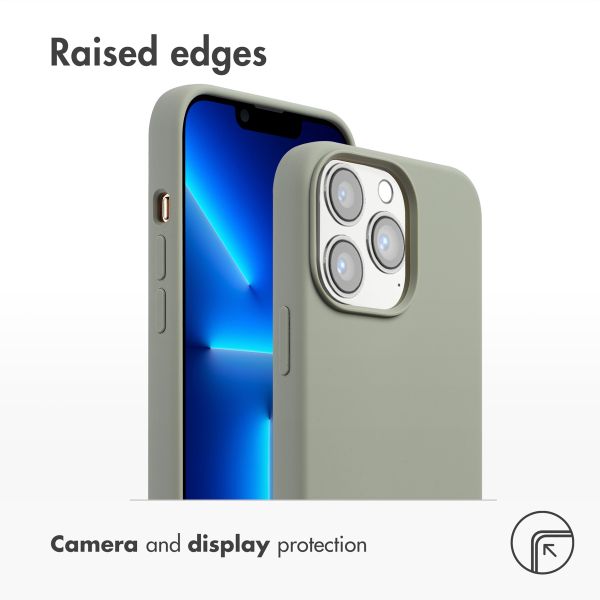 Accezz Liquid Silicone Back Cover with MagSafe Apple iPhone 13 Pro - Cooper Green